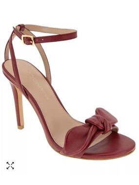NEW BCBGeneration Red Leather Open Toe Heels - Size 8.5